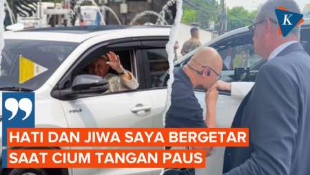 Bahagianya Yasin Thamrin, Terbang dari Makassar Berbuah Cium Tangan Paus…