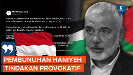 Indonesia Kecam Serangan ke Ismail Haniyeh: Provokatif!