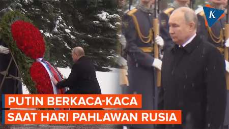 Momen Putin Berkaca-kaca Saat Hadiri Upacara Pahlawan Rusia di Tengah Hujan Salju