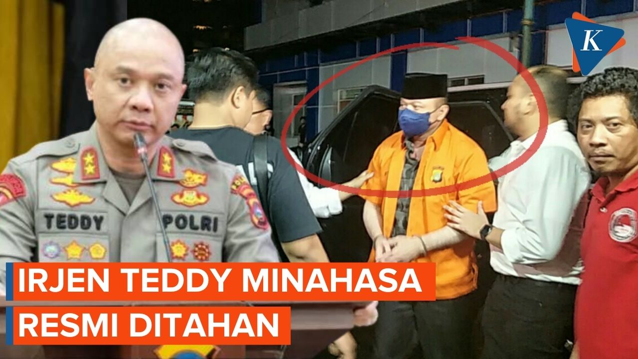 Pakai Peci dan Baju Oranye, Irjen Teddy Minahasa Masuk Tahanan