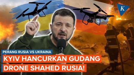 Ukraina Hancurkan Gudang Berisi 400 Drone Shahed Rusia