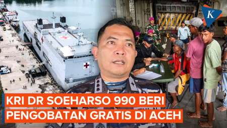 KRI Dr Soeharso Gelar Pengobatan Gratis Bagi Korban Bencana Di Aceh Utara