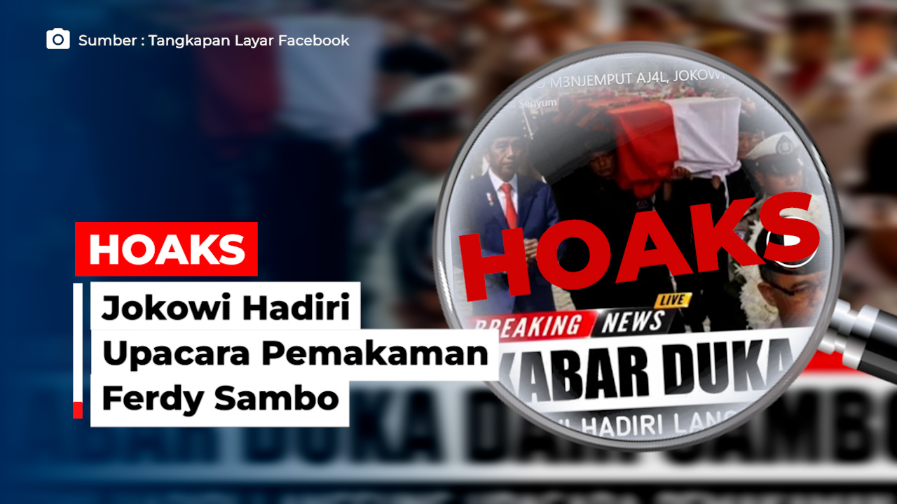 HOAKS! Jokowi Hadiri Upacara Pemakaman Ferdy Sambo