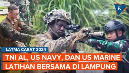 Aksi Prajurit Marinir TNI AL Saat Latihan Bersama US Navy dan US Marine