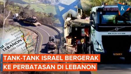 Penampakan Tank-tank Israel Bergerak Menuju Perbatasan Lebanon