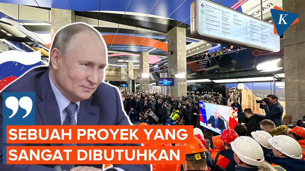 Senyum Putin Puji Pembangunan Proyek Mega Metro Moskow yang Pecahkan Rekor