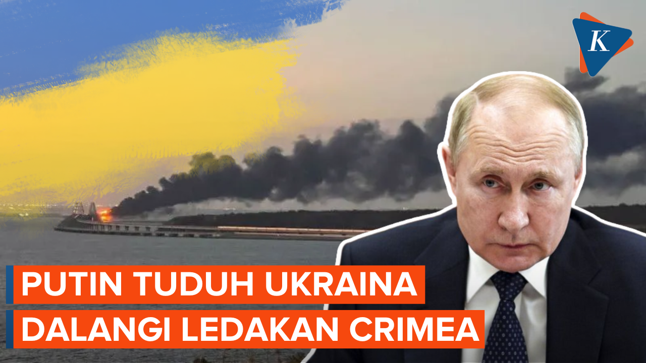 Putin Tuduh Ukraina Dalangi Ledakan Jembatan Crimea