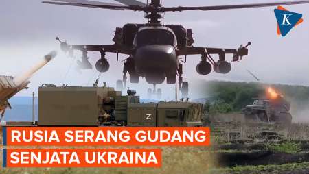 Rudal Dilepas! Rusia Bombardir Gudang Senjata Ukraina