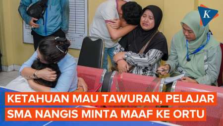 8 Siswa SMA Menangis Minta Maaf ke Orangtua Usai Diciduk Polisi karena Hendak Tawuran