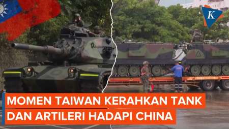 Taiwan Kerahkan Tank dan Artileri "Sambut" Pendaratan Pasukan China