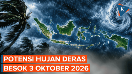 BMKG Peringatkan Hujan Lebat & Angin Kencang Besok 3 Oktober 2026