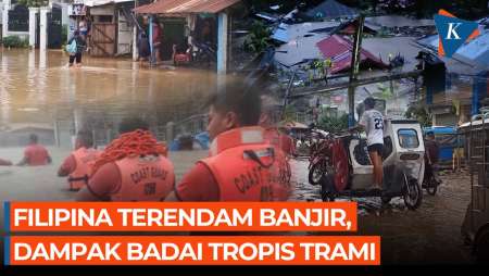 Filipina Diterjang Siklon Tropis Trami, Rumah-rumah Terendam Banjir dan 14 Orang Tewas