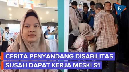 Diantar Ayah Pakai Kursi Roda, Amelia Cari Peruntungan Di Job Fair
