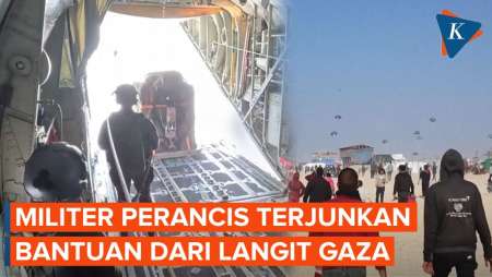 Kerahkan Hercules C-130, Perancis Terjunkan Bantuan ke Gaza dari Langit