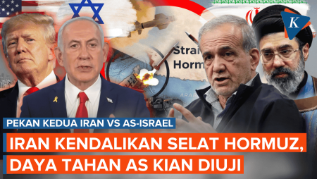 Minggu Kedua Iran Vs AS: Teheran Kendalikan Selat Hormuz, Daya Tahan Washington Kian Diuji