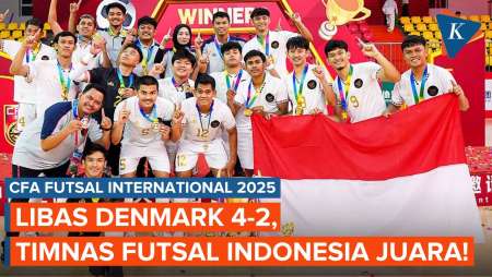 Libas Denmark 4-2, Timnas Futsal Indonesia Juara di China!