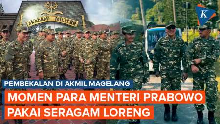 Penampakan Para Menteri Prabowo Pakai Seragam Loreng Saat Pembekalan di Akmil Magelang