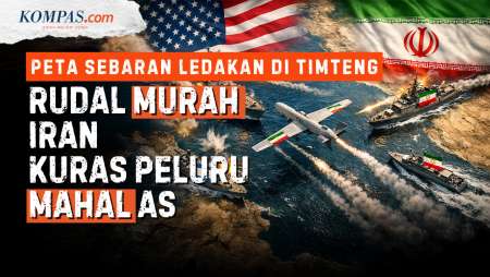 Peta Iran Vs AS-Israel: Rudal-Drone Murah Teheran Kuras Pertahanan Mahal Washington