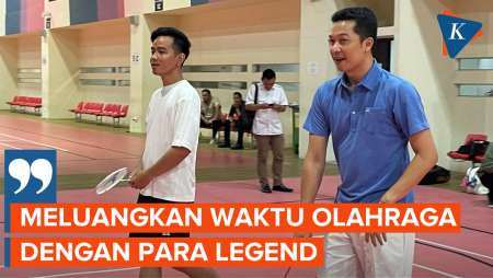 Seharian Kampanye, Gibran Lanjut Main Badminton dengan Taufik Hidayat