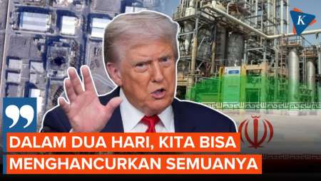 Trump: AS Bisa Lumpuhkan Seluruh Infrastruktur Iran Dalam 2 Hari