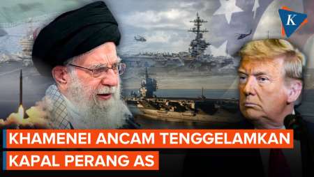 Khamenei Ancam Tenggelamkan Kapal Perang AS di Tengah Negosiasi Nuklir Iran