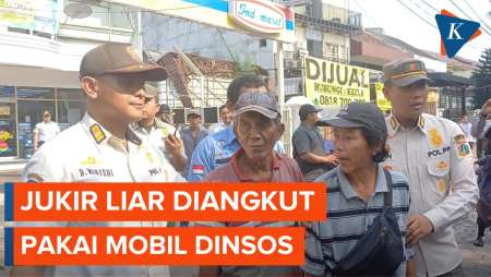 Momen Jukir Liar Minimarket di Jakarta Ditertibkan, Langsung Digiring ke Mobil Dinsos
