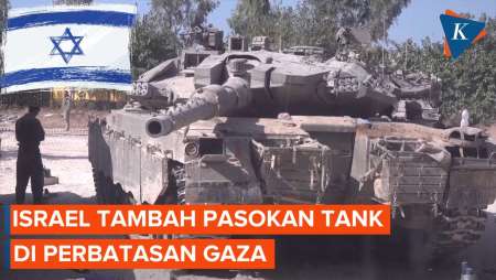 Penampakan Formasi Tank dan Pasukan Israel di Perbatasan Gaza