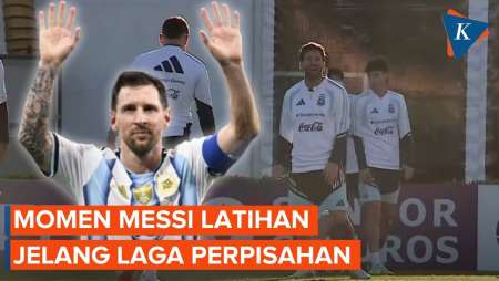 Momen Messi Latihan Jelang Laga Perpisahan Bersama Timnas Argentina