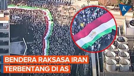 Bendera Iran Membentang Di Jalanan Amerika Serikat, Ada Apa?