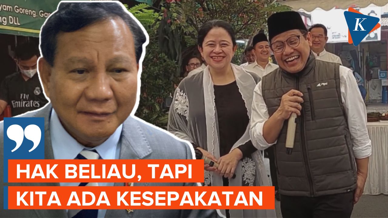 Pesan Prabowo untuk Cak Imin yang Ingin Jadi Cawapres Dampingi Puan