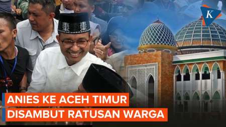 Ratusan Warga Sambut Kedatangan Anies Baswedan di Aceh Timur