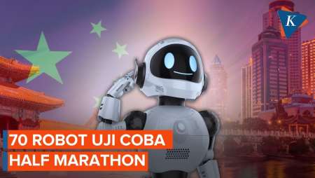 China Cetak Sejarah, 70 Tim Robotik Uji Coba Half Marathon