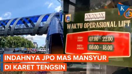 Melihat JPO Baru Senilai Miliaran Rupiah di Karet Tengsin