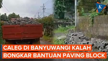 Caleg Banyuwangi Bongkar Bantuan Paving Block gara-gara Perolehan Suara Kecil