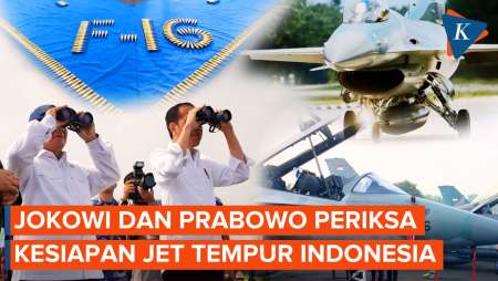 Momen Jokowi-Prabowo Cek Kesiapan Jet Tempur F-16 di Lanud Iswahjudi