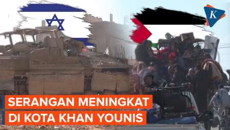 Serangan Israel ke Gaza Kian Intens, Warga Mengungsi dari Khan Younis