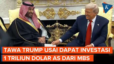 Momen Trump Tertawa Dan Tepuk Kaki MBS Setelah Dapat Investasi 1 Triliun Dolar AS