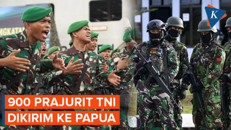 900 Prajurit TNI Bersenjata Diberangkatkan ke Papua, Ada Apa?