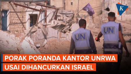 Penampakan Kantor UNRWA, Hancur Tinggal Puing usai Diserang Israel!