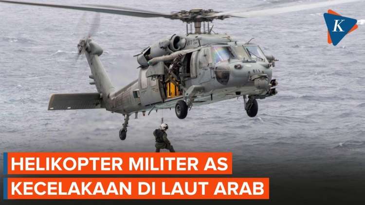 Helikopter Militer AS Kecelakaan di Laut Arab, Satu Awak Hilang Diperlukan Pencarian Intensif