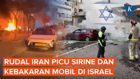 Sirene Meraung, Mobil Terbakar: Potret Israel “Membara” Digempur Rudal Iran