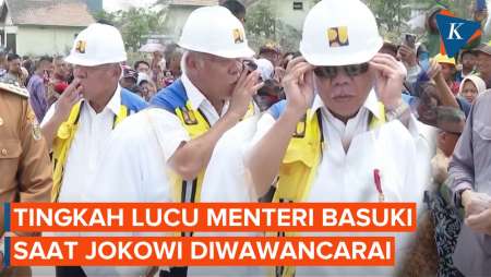 Kelakuan Basuki Hadimuljono Saat Jokowi Diwawancarai, 