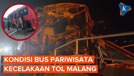 Kondisi Bus Laka Maut Tol Lawang, Kapolres Malang: Bagian Depan Rusak Paling Parah