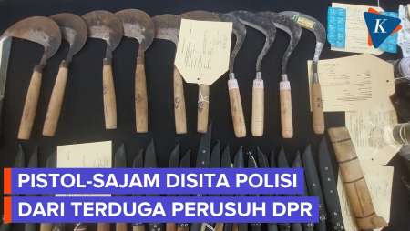 2 Airsoft Gun, Puluhan Senjata Tajam, Hingga Miras Disita Dari Terduga Perusuh Demo 27 Agustus