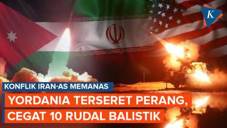 Perang Iran-AS Memanas, Yordania Cegat 10 Rudal Balistik