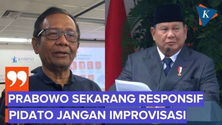 Mahfud MD Puji Responsif Prabowo, Ingatkan Pidato Tak Improvisasi
