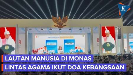 Lautan Manusia Padati Monas, Zikir dan Doa Kebangsaan Dihadiri Lintas Agama