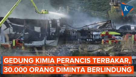 Gudang Bahan Kimia Terbakar Hebat, 30.000 Orang Perancis Diminta Jangan Keluar Rumah
