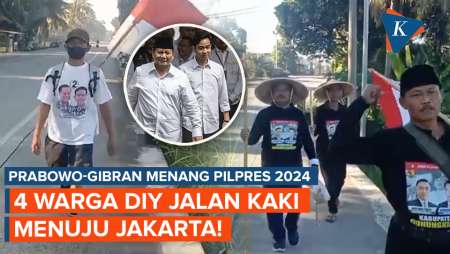 Prabowo-Gibran Menang Pilpres, 4 Warga DIY Jalan Kaki ke Jakarta