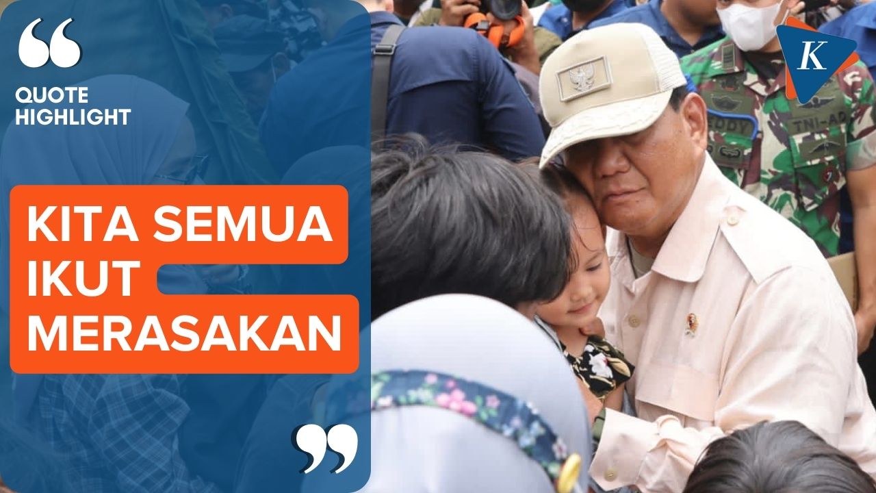 Prabowo Subianto Pantau Langsung Korban Gempa Cianjur